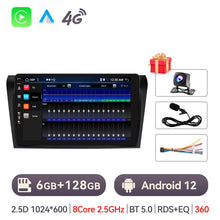 Load image into Gallery viewer, Eunavi 9'' Android 10 Car Radio Stereo For MAZDA 3 Mazda3 Multimedia Player  2010-2015Head Unit Carplay 4G GPS Navigation 2.5HGz