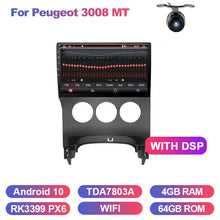Cargar imagen en el visor de la galería, Eunavi car radio stereo multimedia pc player for Peugeot 3008 MT 2013 2 din headunit GPS Android 10 TDA7851 RDS Subwoofer