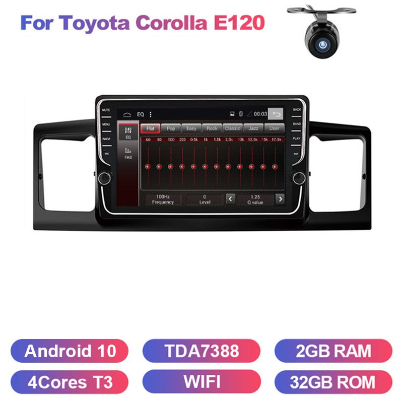 Eunavi PX6 4G 64G Car Radio Player For Toyota Corolla E120 BYD F3 2Din car Multimedia Stereo GPS Navi Android 10 no 2 Din DVD