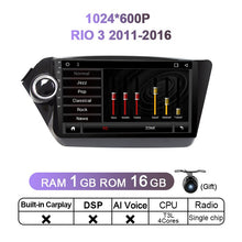 Load image into Gallery viewer, Eunavi 2Din Car Radio Multimedia Video Player Android 11 2 din dvd 9'' GPS Navigation For Kia RIO 3 4 tape recorder 2011 - 2019