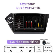 Load image into Gallery viewer, Eunavi 2Din Car Radio Multimedia Video Player Android 11 2 din dvd 9'' GPS Navigation For Kia RIO 3 4 tape recorder 2011 - 2019