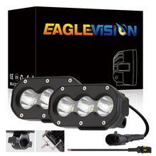 Load image into Gallery viewer, A Pillar Work Lights Headlights Cars LED Off Road Motorcycle Spotlight Lamps for Outdoor Personal Car Acc (Single Row Three-Eye)