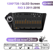 Load image into Gallery viewer, Eunavi 2Din Car Radio Multimedia Video Player Android 11 2 din dvd 9'' GPS Navigation For Kia RIO 3 4 tape recorder 2011 - 2019