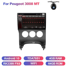 Cargar imagen en el visor de la galería, Eunavi car radio stereo multimedia pc player for Peugeot 3008 MT 2013 2 din headunit GPS Android 10 TDA7851 RDS Subwoofer