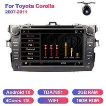 Load image into Gallery viewer, Eunavi 2 din Android 10 TDA7851 car dvd multimedia for Toyota Corolla 2007 2008 2009 2010 2011 GPS stereo radio PC touch screen