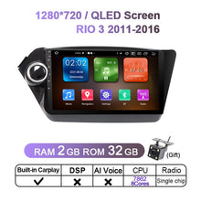 Load image into Gallery viewer, Eunavi 2Din Car Radio Multimedia Video Player Android 11 2 din dvd 9'' GPS Navigation For Kia RIO 3 4 tape recorder 2011 - 2019