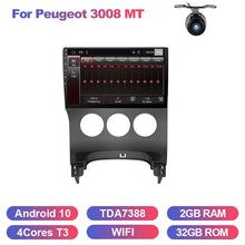 Cargar imagen en el visor de la galería, Eunavi car radio stereo multimedia pc player for Peugeot 3008 MT 2013 2 din headunit GPS Android 10 TDA7851 RDS Subwoofer