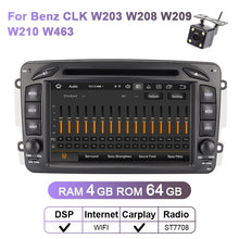 Load image into Gallery viewer, Eunavi 2 Din 7'' Android 10 Car DVD For Mercedes Benz CLK W203 W208 W209 W210 W463 Vito Viano 2din auto radio stereo with dsp