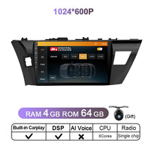 Load image into Gallery viewer, Eunavi Android 10 Car Radio Multimedia Video Audio Player Navigation GPS For Toyota Corolla E170 E180 2013 - 2016 no 2 din dvd