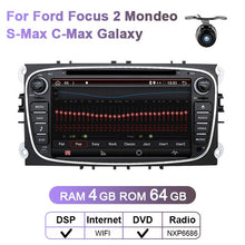 Load image into Gallery viewer, Eunavi 2 Din Android Car DVD Multimedia Player GPS for FORD Focus 2 II Mondeo S-MAX C-MAX Galaxy 2Din 4G 64GB Touch screen