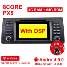 Load image into Gallery viewer, Eunavi 1 din Android 9 Car multimedia DVD Player For BMW E53 E39 X5 Multimedia Auto Radio Stereo 7'' Octa 8 core dsp 4G 64GB RDS