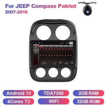 Load image into Gallery viewer, Eunavi Android 10 2 Din Car Radio GPS Navi Stereo For JEEP Compass Patriot Radio 2007-2016 WIFI 4G+64G RK3399 9 inch