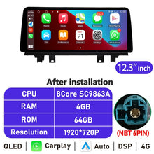 Cargar imagen en el visor de la galería, Eunavi 10.25''/12.3'' Android 10 Car Radio Stereo For BMW X1 X2 F48 2016-2017 NBT System Multimedia Video Player CarPlay GPS BT