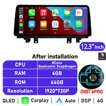 Load image into Gallery viewer, Eunavi 10.25''/12.3'' Android 10 Car Radio Stereo For BMW X1 X2 F48 2016-2017 NBT System Multimedia Video Player CarPlay GPS BT