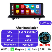 Load image into Gallery viewer, Eunavi 10.25''/12.3'' Android 10 Car Radio Stereo For BMW X1 X2 F48 2016-2017 NBT System Multimedia Video Player CarPlay GPS BT