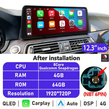 Load image into Gallery viewer, Eunavi 10.25''/12.3'' Android Car Radio GPS For BMW 7 Series F01 F02 2009-2015 CIC NBT Multimedia Player CarPlay Autoradio 4G