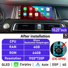 Load image into Gallery viewer, Eunavi 10.25''/12.3'' Android Car Radio GPS For BMW 7 Series F01 F02 2009-2015 CIC NBT Multimedia Player CarPlay Autoradio 4G