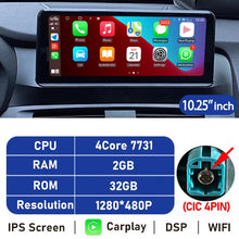 Load image into Gallery viewer, Eunavi 10.25''/12.3'' Android 10 Car Radio Stereo For BMW X3 F25 X4 F26 CIC NBT System Multimedia Video Player CarPlay GPS USB