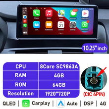 Load image into Gallery viewer, Eunavi 10.25''/12.3'' Android 10 Car Radio Stereo For BMW X3 F25 X4 F26 CIC NBT System Multimedia Video Player CarPlay GPS USB
