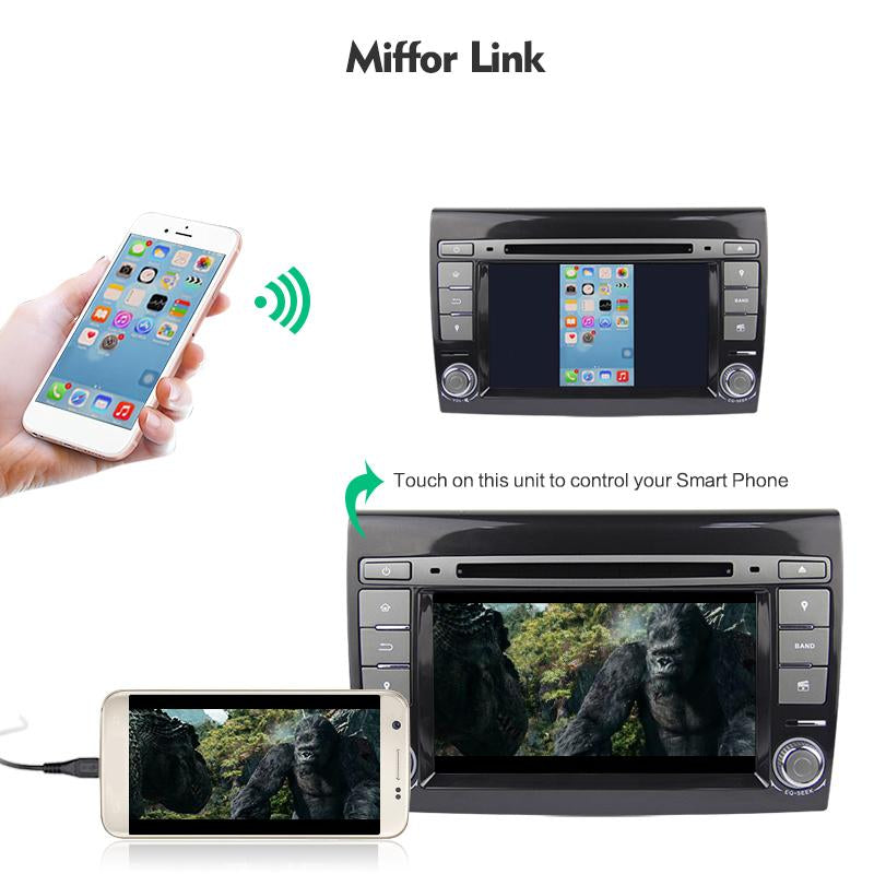 Eunavi 2 Din Android 10 Car Multimedia player Auto Radio GPS PC For Fiat Bravo 2007 2008 2009 2010 2011 2012 Automotivo Audio