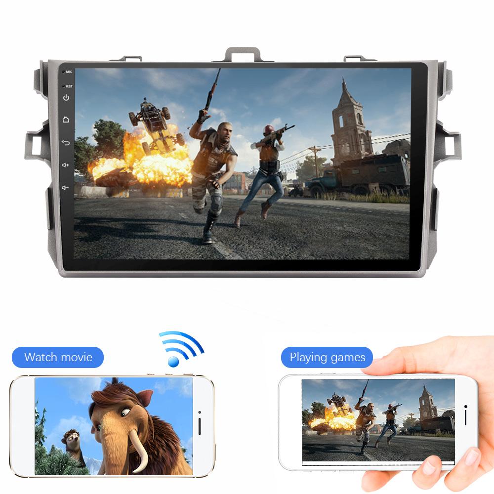 Eunavi Android 10 system car radio multimedia player for Toyota Corolla E140/150 2007-2011 auto radio WIFI GPS navigation USB