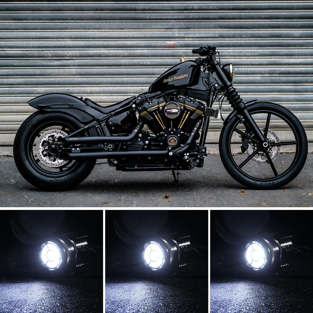 Car Led Spotlights, External Motorcycle A-pillar Lights, Off-Road Vehicle Glare Led Lights, Front Bumper Lights, A-p(Nine Beads)