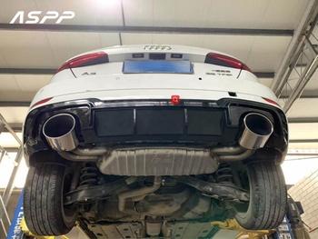 RS3 Style Rear Diffuser With Exhaust for 17-19 Audi A3 S-line Hatchback,ASPP  Auto Body Kit for Audi