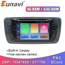 Load image into Gallery viewer, Eunavi 2 Din Car Radio Audio DVD For Seat Ibiza 6j 2009 2010 2011 2012 2013 Multimedia Player 3G WIFI 2Din GPS Navigation