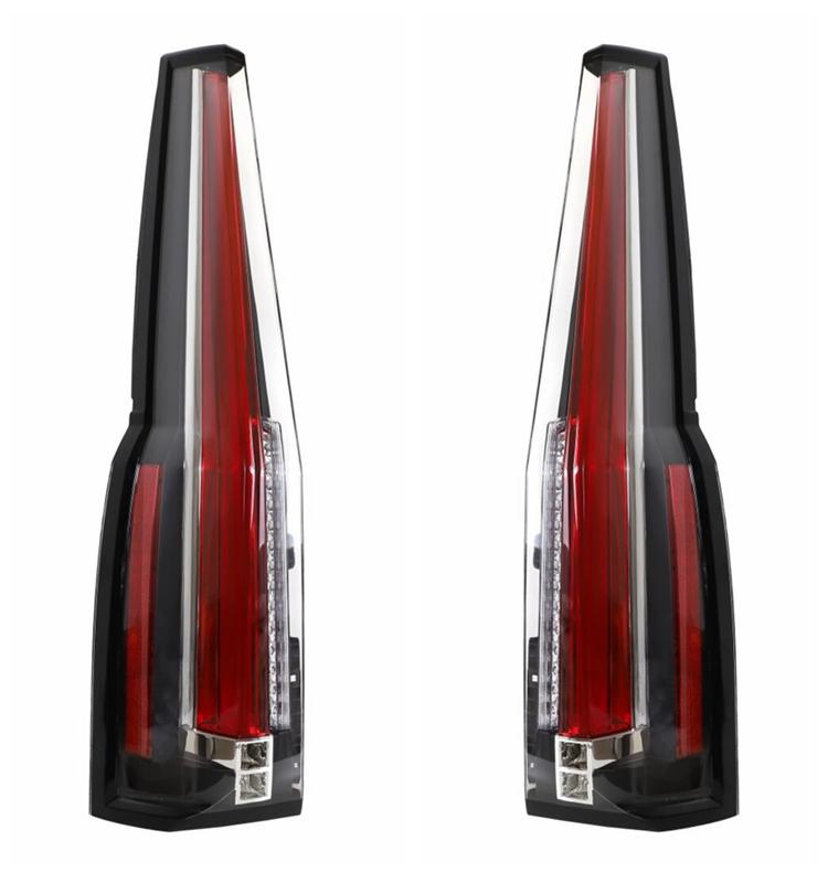 VLAND Tail Lamps Fit For Tahoe/Suburban 2015-2016 Full LED Taillights With DRL+Brake+Reverse Light+Red Turn Signal