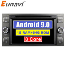 Charger l'image dans la galerie, Eunavi 2 Din Android 9 4G 64GB Car Multimedia DVD for FORD S-Max Kuga Fusion Transit Fiesta Focus 2 II gps auto radio player 7''