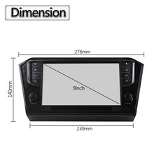 Load image into Gallery viewer, Eunavi 1 din Android 9.0 Car Radio Stereo Multimedia Player For VW Passat B7 GPS Navigation Headunit subwoofer 9" bluetooth