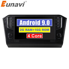 Load image into Gallery viewer, Eunavi 1 din Android 9.0 Car Radio Stereo Multimedia Player For VW Passat B7 GPS Navigation Headunit subwoofer 9" bluetooth