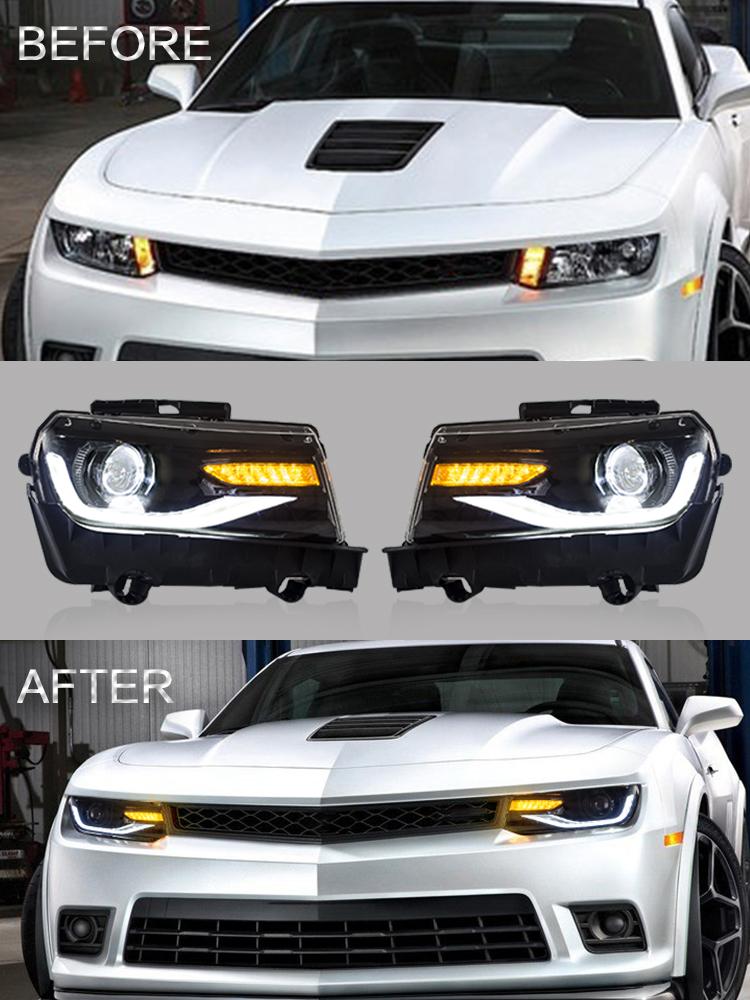 Custom Colorful Edition Headlamp Car Assembly for Chevrolet Camaro 5th Generation 2014 2015 Head light turn signal 23398035