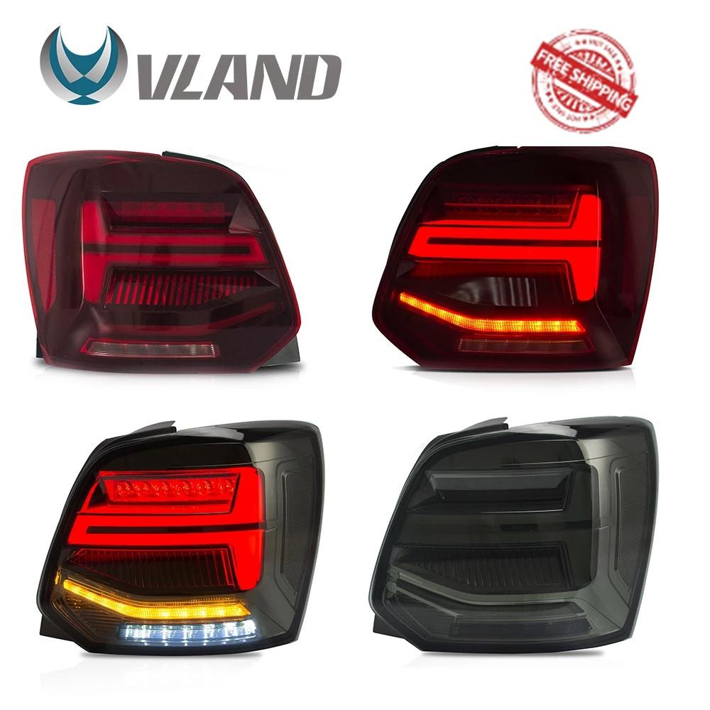 VLAND Tail lights Assembly for Volkswagen Polo 2011-2017 Taillight Tail Lamp with Turn Signal Reverse Lights LED DRL light