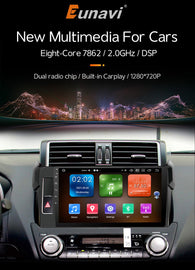 Eunavi 4G 2 Din Android 11 Car Radio Multimedia Video Player For Toyota Land Cruiser Prado 150 2013 - 2017 Head unit DVD GPS