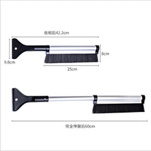 Load image into Gallery viewer, Car snow shovel ice shovel aluminum alloy telescopic snow brush ice shovel car snow removal deicing shovel winter snow shovel car supplies