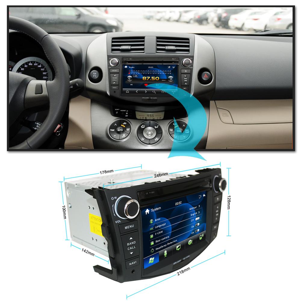 Eunavi 2 Din Car DVD Player For TOYOTA RAV4 2006 2007 2008 2009 2010 2011 Radio GPS Navigation BT FM/AM RDS headunit pc stereo