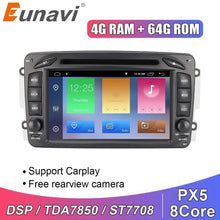 Load image into Gallery viewer, Eunavi 2 Din 7'' Android 10 Car DVD For Mercedes Benz CLK W203 W208 W209 W210 W463 Vito Viano 2din auto radio stereo with dsp