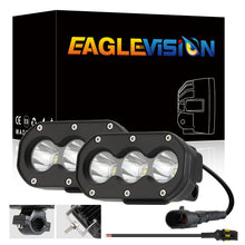 Load image into Gallery viewer, A Pillar Work Lights Headlights Cars LED Off Road Motorcycle Spotlight Lamps for Outdoor Personal Car Acc (Single Row Three-Eye)