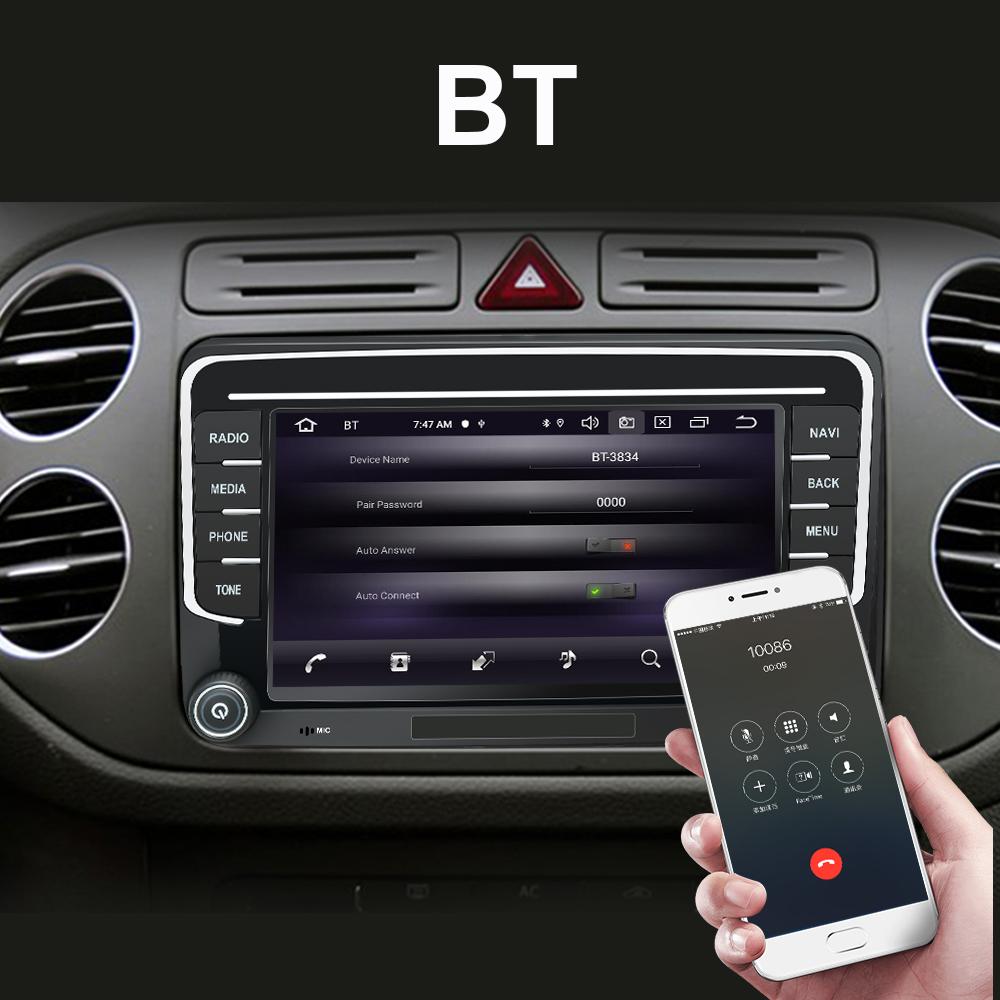 Eunavi 2 Din 7'' Android Car Radio GPS For Volkswagen VW Passat Polo GOLF Touran Jetta Tiguan Magotan Seat Multimedia Audio DSP