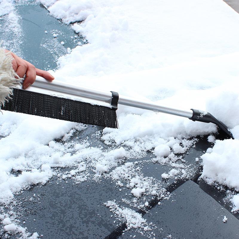 Car snow shovel ice shovel aluminum alloy telescopic snow brush ice shovel car snow removal deicing shovel winter snow shovel car supplies