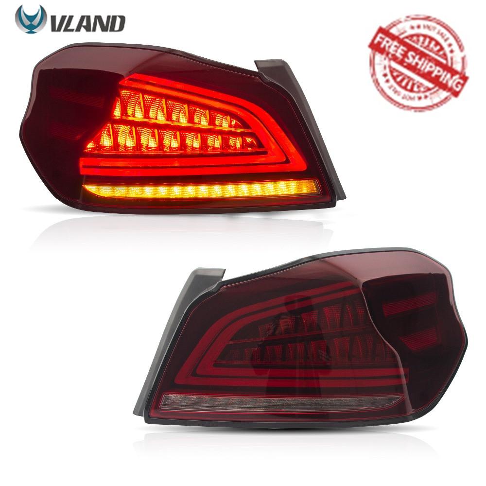 VLAND Tail Lights Assembly For 2015-2019 Subaru WRX / WRX STI Tail Lamp With Sequential Turn Signal