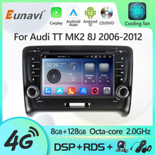 Charger l'image dans la galerie, Eunavi Android 12 7862c Car Radio DSP Multimedia Player For Audi TT MK2 8J 2006 - 2012 GPS Navigation 4G Carplay IPS