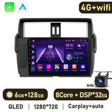 Cargar imagen en el visor de la galería, Eunavi Android auto Radio Player For Toyota Land Cruiser Prado 150 2013-2017 Car Multimedia 4G DSP Carplay GPS 2din 2 din dvd