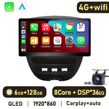 Load image into Gallery viewer, Eunavi 4G 2 Din Android Auto Radio For Peugeot 107 Toyota Aygo Citroen C1 2005 - 2014 Car Multimedia Video Player GPS Stereo