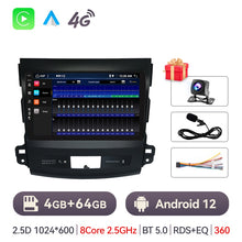 Cargar imagen en el visor de la galería, Eunavi Android Auto Car Radio Multimidia For Mitsubishi Outlander xl 2 2005-2011 For Citroen C-Crosser Carplay 2din autoradio