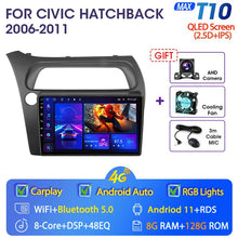 Cargar imagen en el visor de la galería, Eunavi 4G WIFI Carplay 2din Android 11.0 Car Radio For Honda Civic Hatchback 2006-2011 Multimidia Video Player Navigation GPS