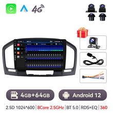 Laden Sie das Bild in den Galerie-Viewer, Eunavi 4G 2DIN Android Auto Radio GPS For Buick Regal Opel Insignia 2009 - 2013 Car Multimedia Video Player Carplay 2 Din DVD