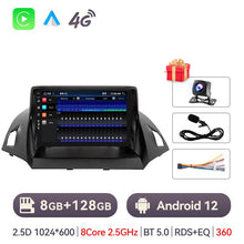 Load image into Gallery viewer, Eunavi 2.5GHz 4G Android 12 For Ford Escape 3 KUGA 2 2012-2019 Car Radio Multimedia Player GPS Carplay Android auto Car Stereo