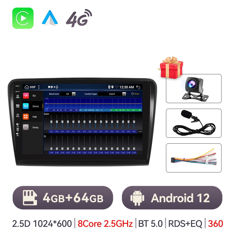 Eunavi Android 10 Car Radio For Skoda Superb 2 B6 2008 - 2015 Multimedia Video Player GPS Autoradio Carplay 4G 2din 2 Din No DVD